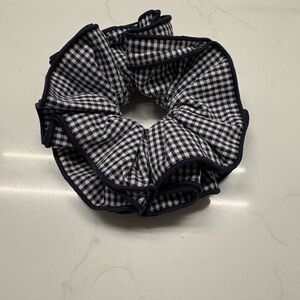 Navy Gingham Scrunchie